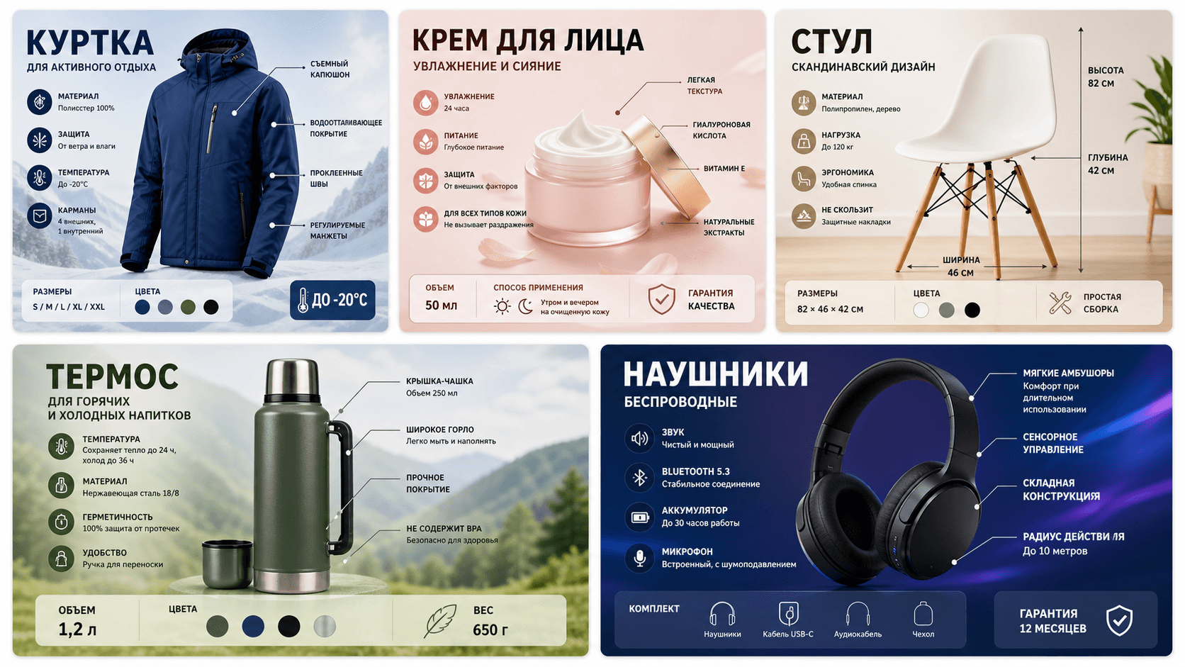 Инфографика характеристик